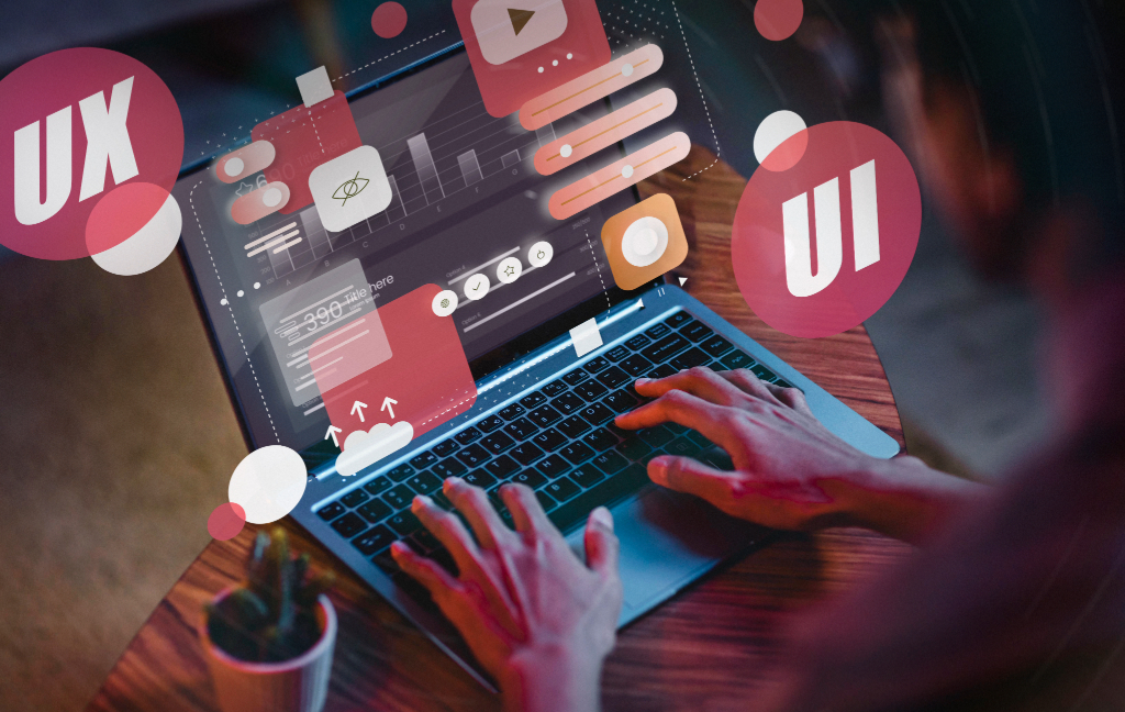 computadora mostrando una landing page